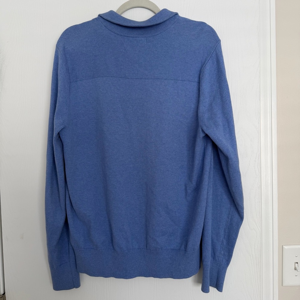 Banana Republic Men's Cotton Cashmere Sweater Blue - Picture 6 of 7